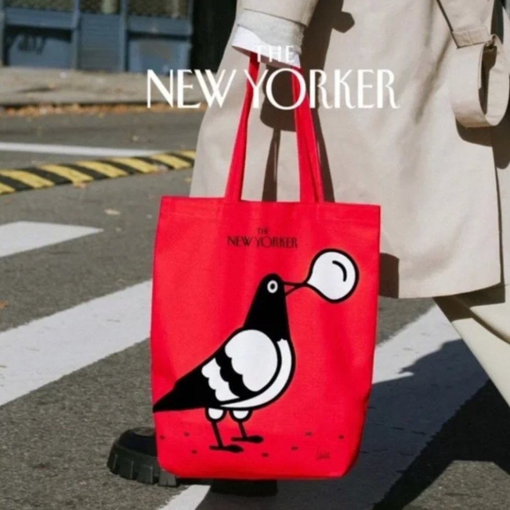 LIKE NEW! Limited Edition Red Pigeon New Yorker Tote